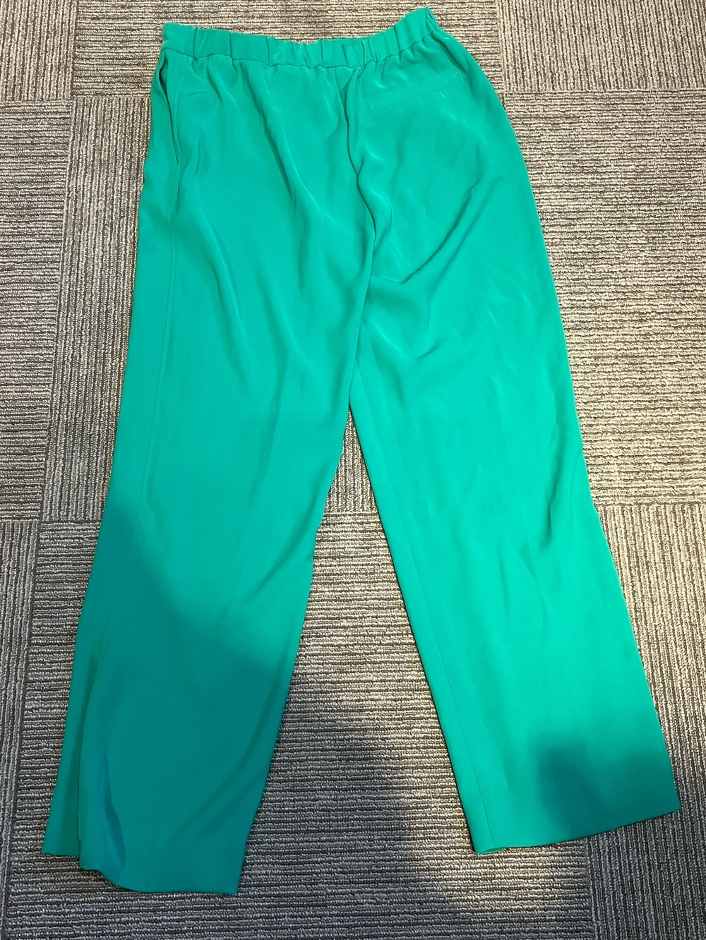Reiss Teal Elastic-Waist Wide-Leg Trousers